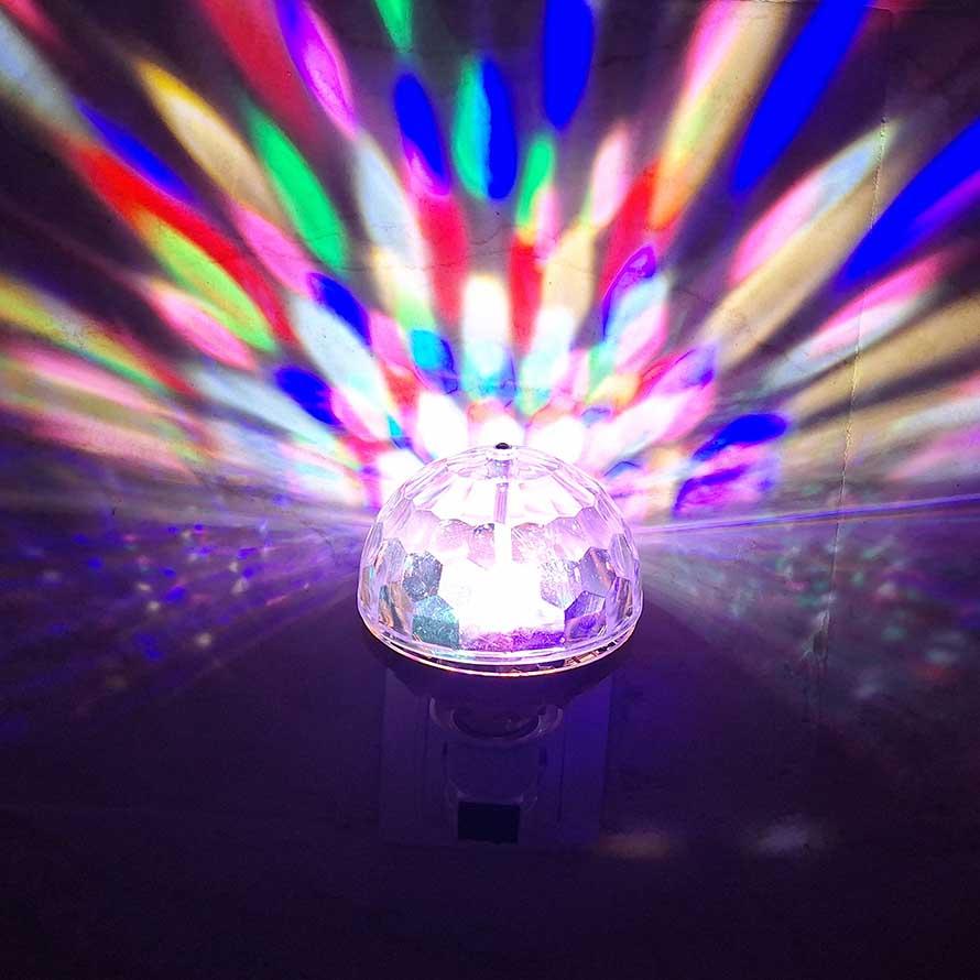 لامپ رقص نور رنگی چرخشی LED پرنور 360 درجه
