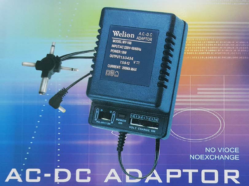 آداپتور ولتاژ متغیر چندحالته 1.5 تا 12 ولت